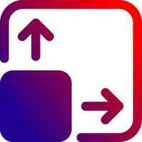 Expand Solid Gradient Icon vector
