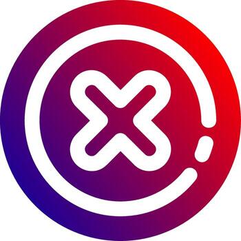 Delete2 Solid Gradient Icon vector