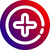 Add 2 Solid Gradient Icon vector