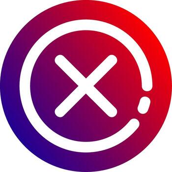 Delete 1 Solid Gradient Icon vector