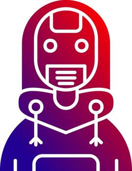 Robot Solid Gradient Icon vector