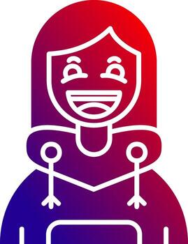 FALSE Solid Gradient Icon vector