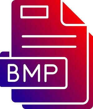 Bmp Solid Gradient Icon vector