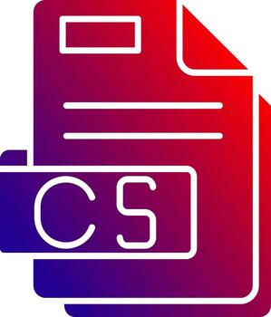 Cs Solid Gradient Icon vector