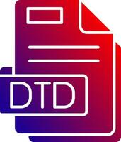 Dtd Solid Gradient Icon vector