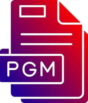 Pgm Solid Gradient Icon vector