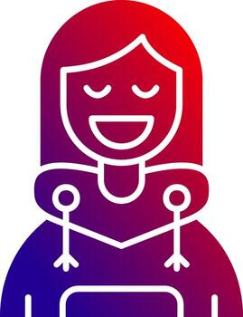 Relieved Solid Gradient Icon vector