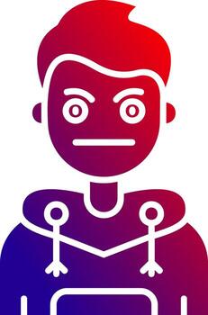 Embarrassed Solid Gradient Icon vector