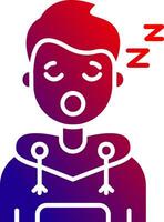 Sleep Solid Gradient Icon vector