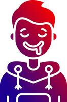 Drooling Solid Gradient Icon vector
