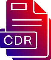 Cdr Solid Gradient Icon vector