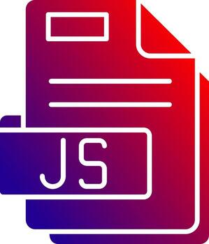 Js Solid Gradient Icon vector