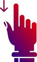 Swipe Down Solid Gradient Icon vector