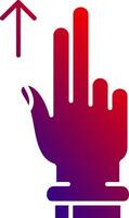 Two Fingers Up Solid Gradient Icon vector