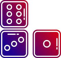 Dices Solid Gradient Icon vector