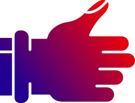 Like Solid Gradient Icon vector
