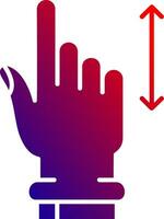 Vertical Scroll Solid Gradient Icon vector