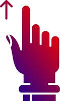 Swipe Up Solid Gradient Icon vector