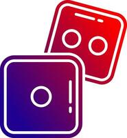 Dice Solid Gradient Icon vector