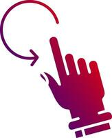 girar sólido degradado icono vector