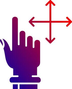 Move Solid Gradient Icon vector