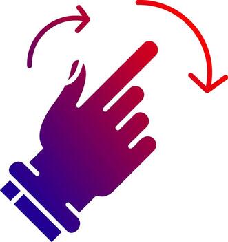 Rotate Right Solid Gradient Icon vector