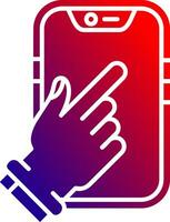 Touch Device Solid Gradient Icon vector