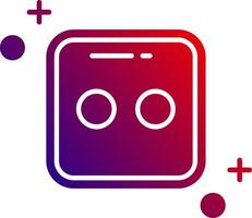 Dice two Solid Gradient Icon vector