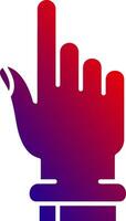 Hand click Solid Gradient Icon vector