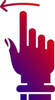 Swipe Left Solid Gradient Icon vector