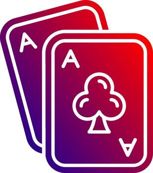 Aces Solid Gradient Icon vector