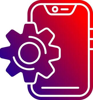 Setting Solid Gradient Icon vector