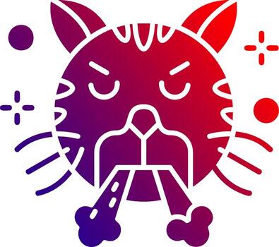 enojado sólido degradado icono vector