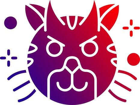 Demon Solid Gradient Icon vector