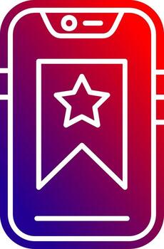 marcador sólido degradado icono vector