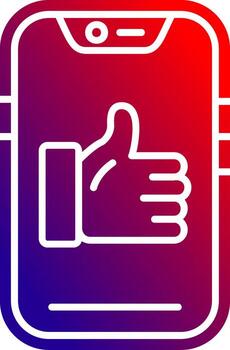 Like Solid Gradient Icon vector
