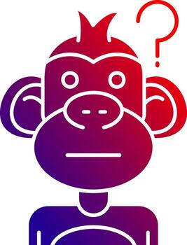 Thinking Solid Gradient Icon vector
