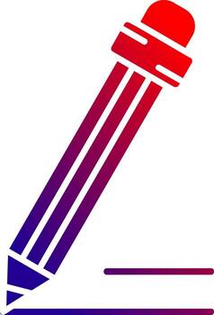 lápiz sólido degradado icono vector