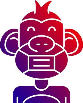 Face mask Solid Gradient Icon vector