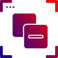 Substract Solid Gradient Icon vector