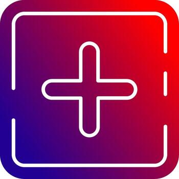 Plus Solid Gradient Icon vector