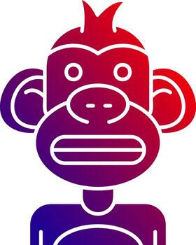 Shocked Solid Gradient Icon vector