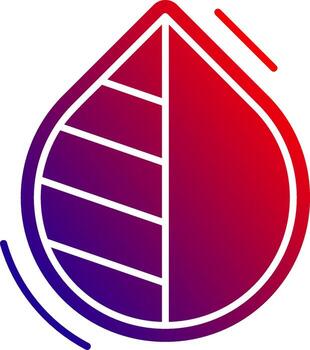 Negative balance Solid Gradient Icon vector