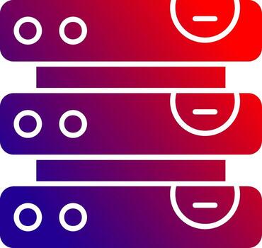 Database Solid Gradient Icon vector