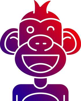 Wink Solid Gradient Icon vector