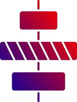 Center alignment Solid Gradient Icon vector