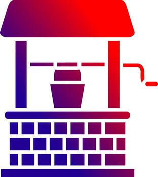 Well Solid Gradient Icon vector