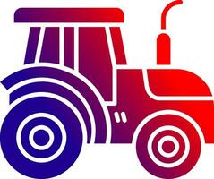 tractor sólido degradado icono vector