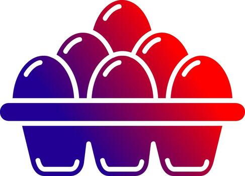 Eggs Solid Gradient Icon vector