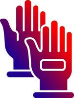 Hand gloves Solid Gradient Icon vector